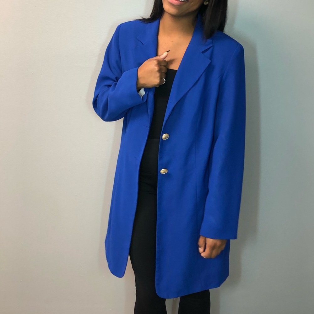 Blue long blazer